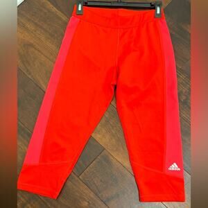 Womens Adidas Womens Yoga Athletic Capri Red Size Medium